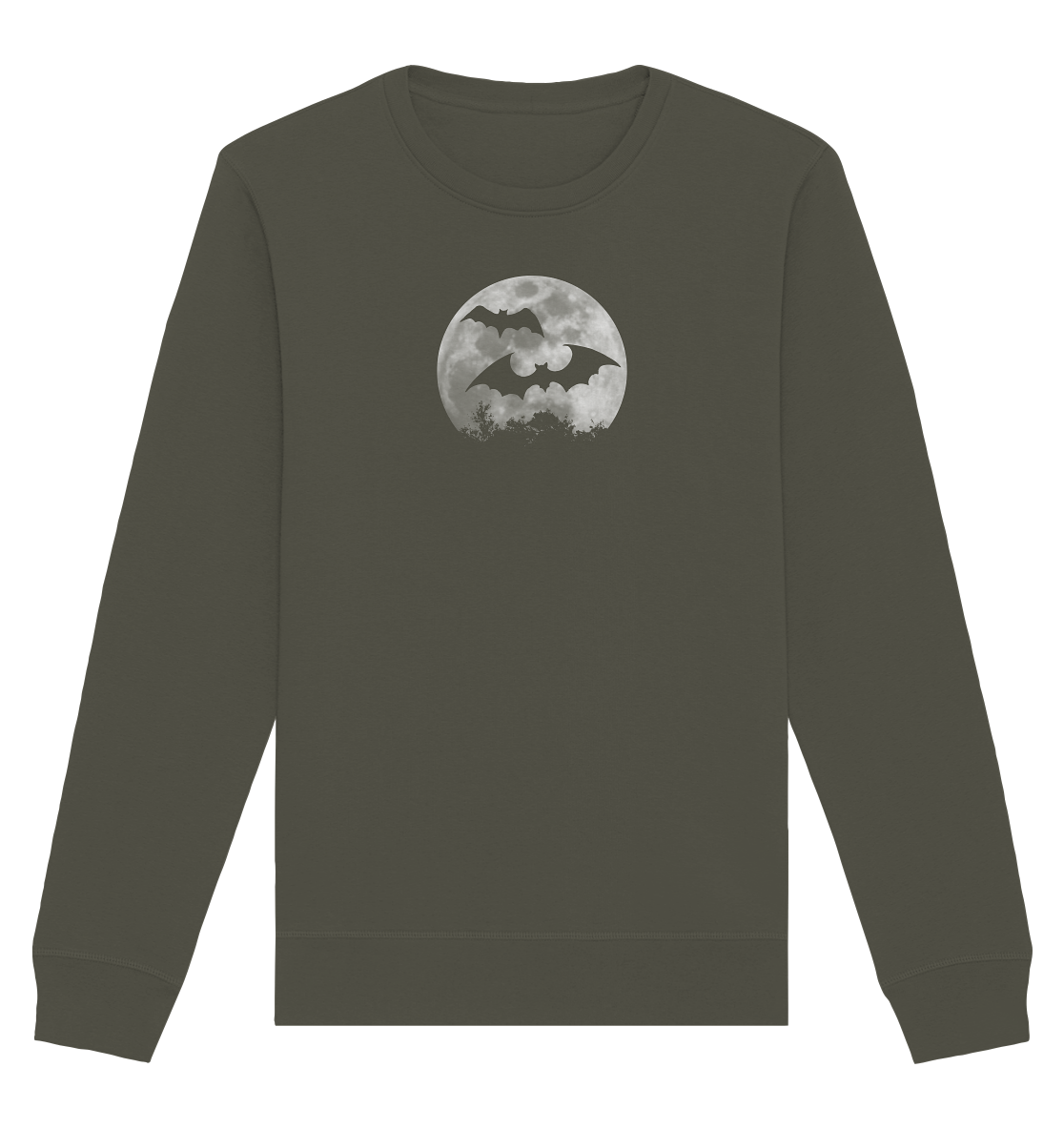 Fledermaus Silhouetten bei Vollmond - Organic Basic Unisex Sweatshirt