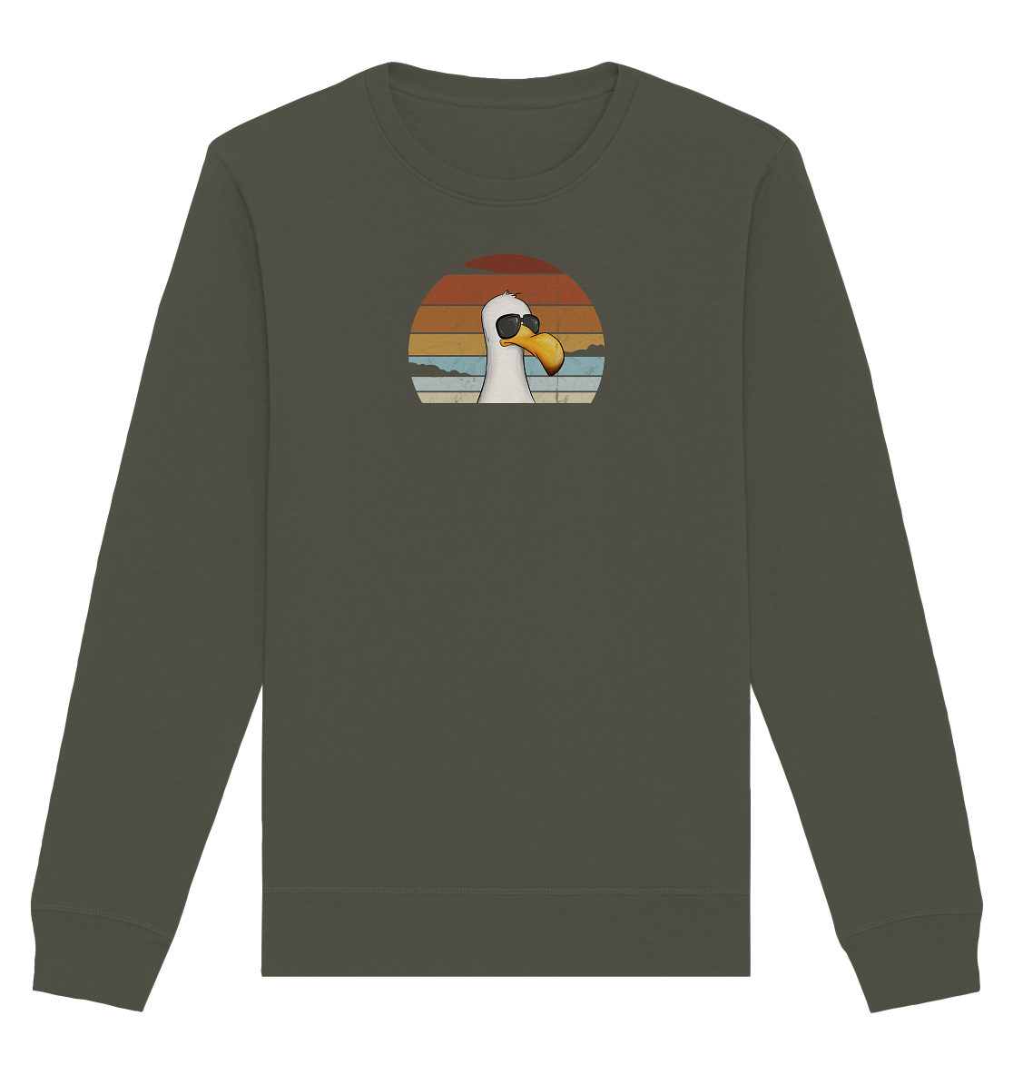 Cool lässige Retro Möwe - Organic Basic Unisex Sweatshirt