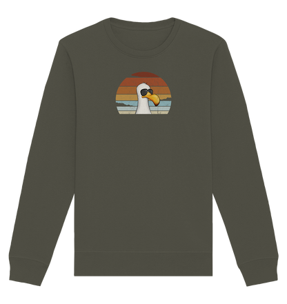 Cool lässige Retro Möwe - Organic Basic Unisex Sweatshirt