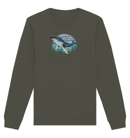 Retro Unterwasser Buckelwal - Organic Basic Unisex Sweatshirt