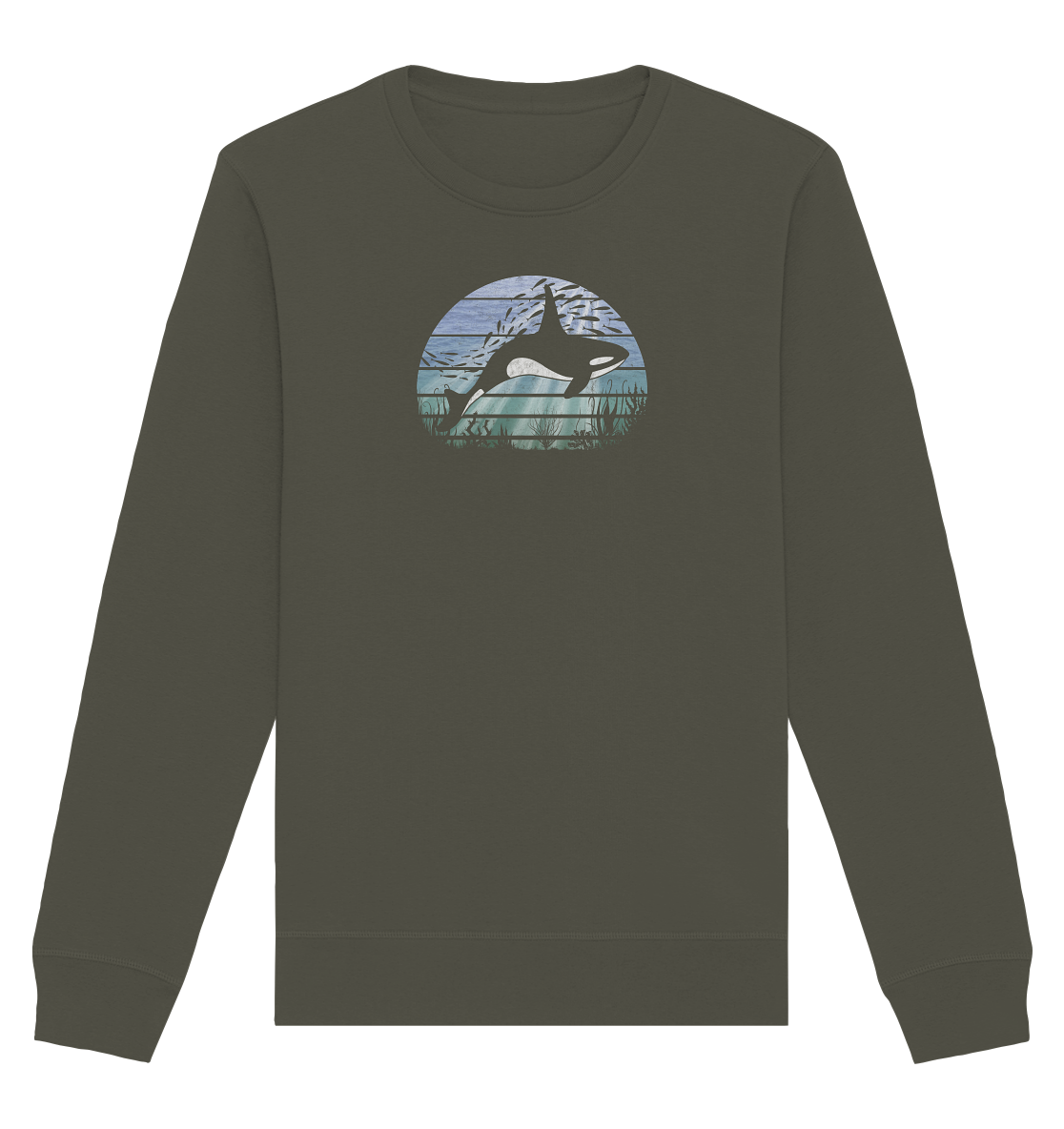 Retro Tiefsee Schwertwal Orca - Organic Basic Unisex Sweatshirt