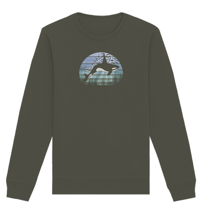 Retro Tiefsee Schwertwal Orca - Organic Basic Unisex Sweatshirt