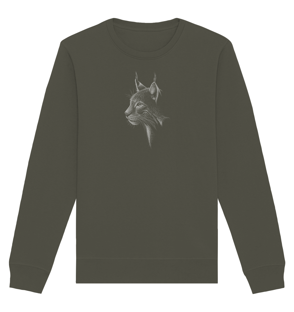 Luchs Kritzelkunst Wildkatze Illustration - Organic Basic Unisex Sweatshirt