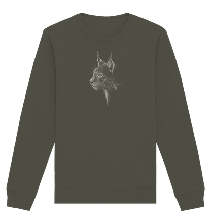 Luchs Kritzelkunst Wildkatze Illustration - Organic Basic Unisex Sweatshirt
