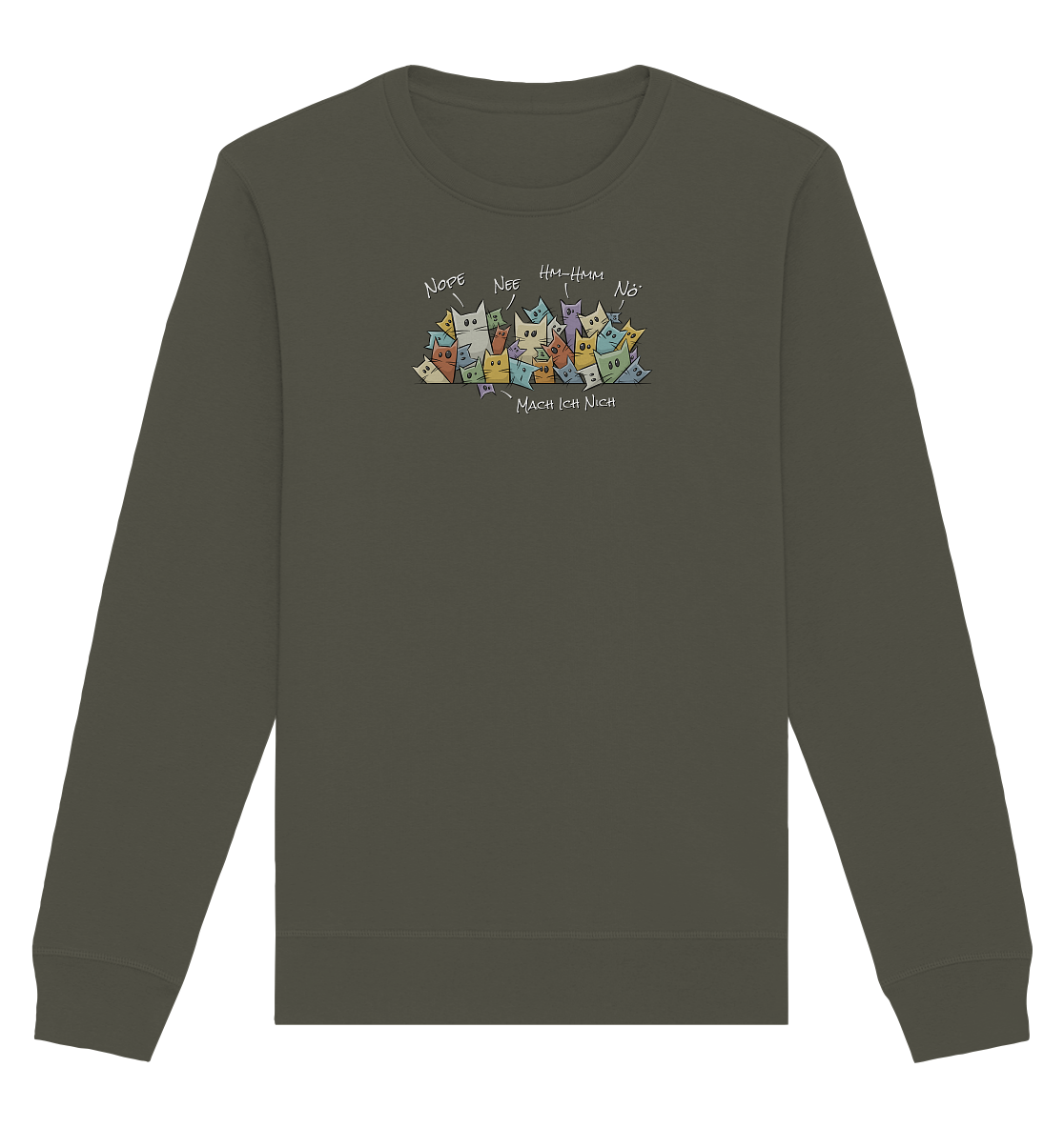 Nope, Nee, Nö Katzen - Organic Basic Unisex Sweatshirt
