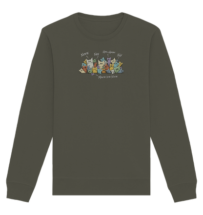 Nope, Nee, Nö Katzen - Organic Basic Unisex Sweatshirt