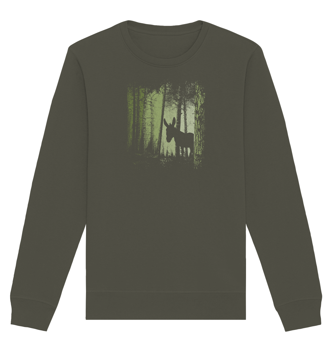 Esel im Zwielicht-Wald - Organic Basic Unisex Sweatshirt