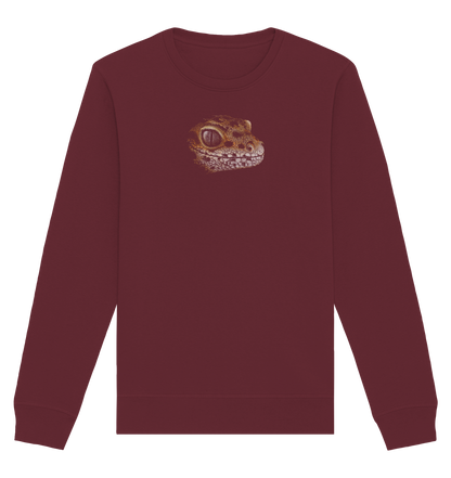 Leopard Gecko Skizze Kritzelkunst - Organic Basic Unisex Sweatshirt