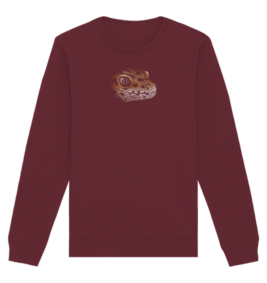 Leopard Gecko Skizze Kritzelkunst - Organic Basic Unisex Sweatshirt