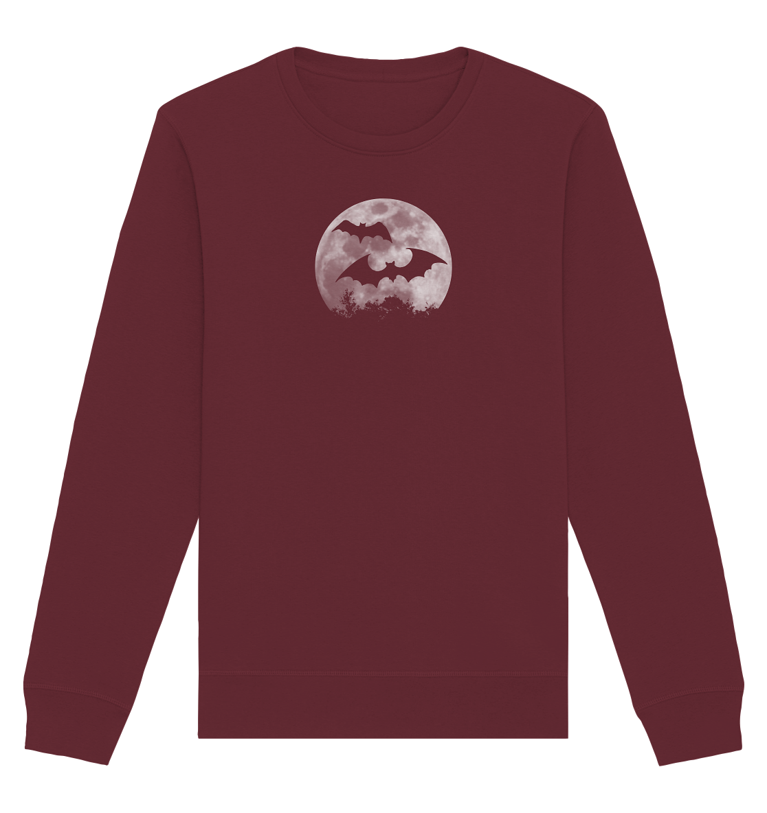 Fledermaus Silhouetten bei Vollmond - Organic Basic Unisex Sweatshirt