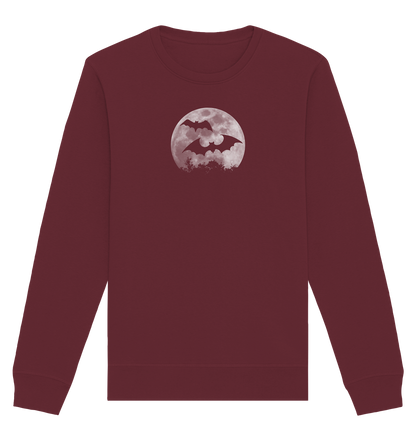 Fledermaus Silhouetten bei Vollmond - Organic Basic Unisex Sweatshirt