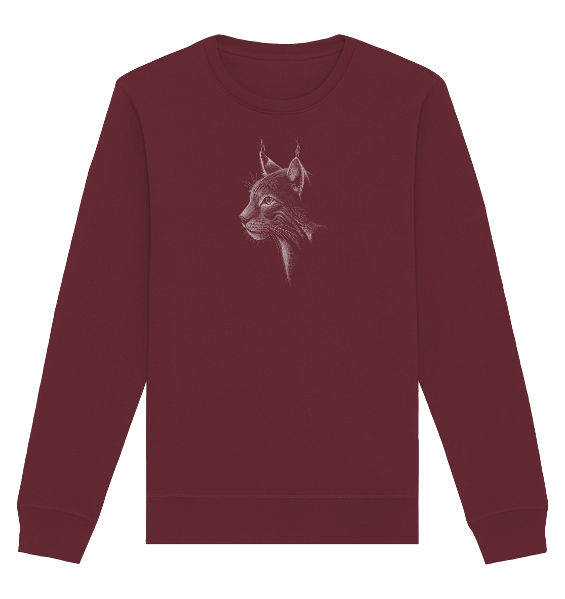 Luchs Kritzelkunst Wildkatze Illustration - Organic Basic Unisex Sweatshirt
