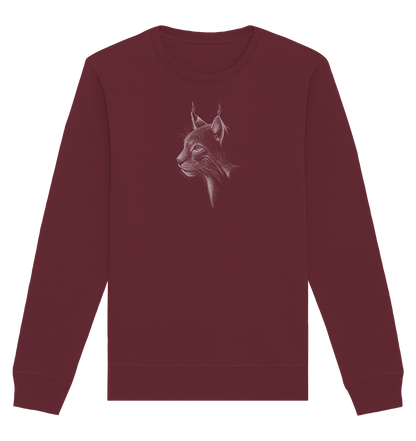 Luchs Kritzelkunst Wildkatze Illustration - Organic Basic Unisex Sweatshirt