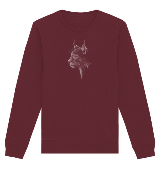 Luchs Kritzelkunst Wildkatze Illustration - Organic Basic Unisex Sweatshirt
