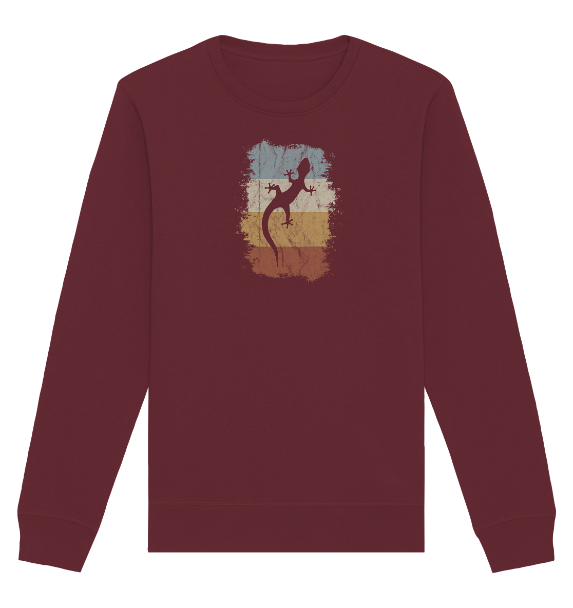 Retro Gecko Salamander Silhouette - Organic Basic Unisex Sweatshirt