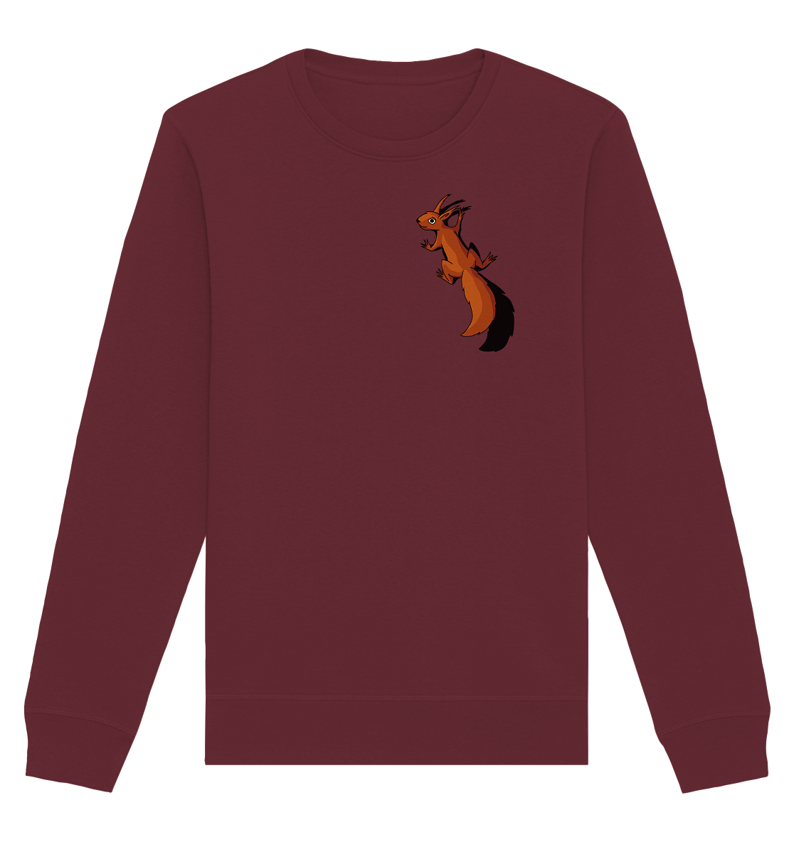 Süßes Eichhörnchen klettert - Organic Basic Unisex Sweatshirt