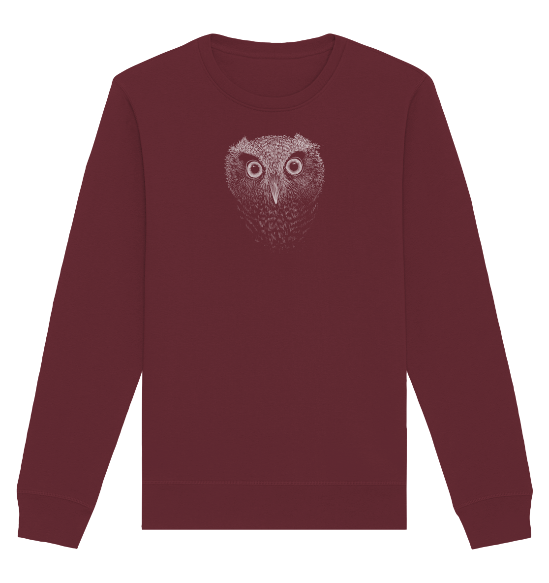 Eule Kritzelkunst Illustration - Organic Basic Unisex Sweatshirt