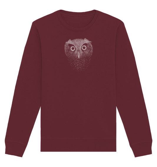 Eule Kritzelkunst Illustration - Organic Basic Unisex Sweatshirt