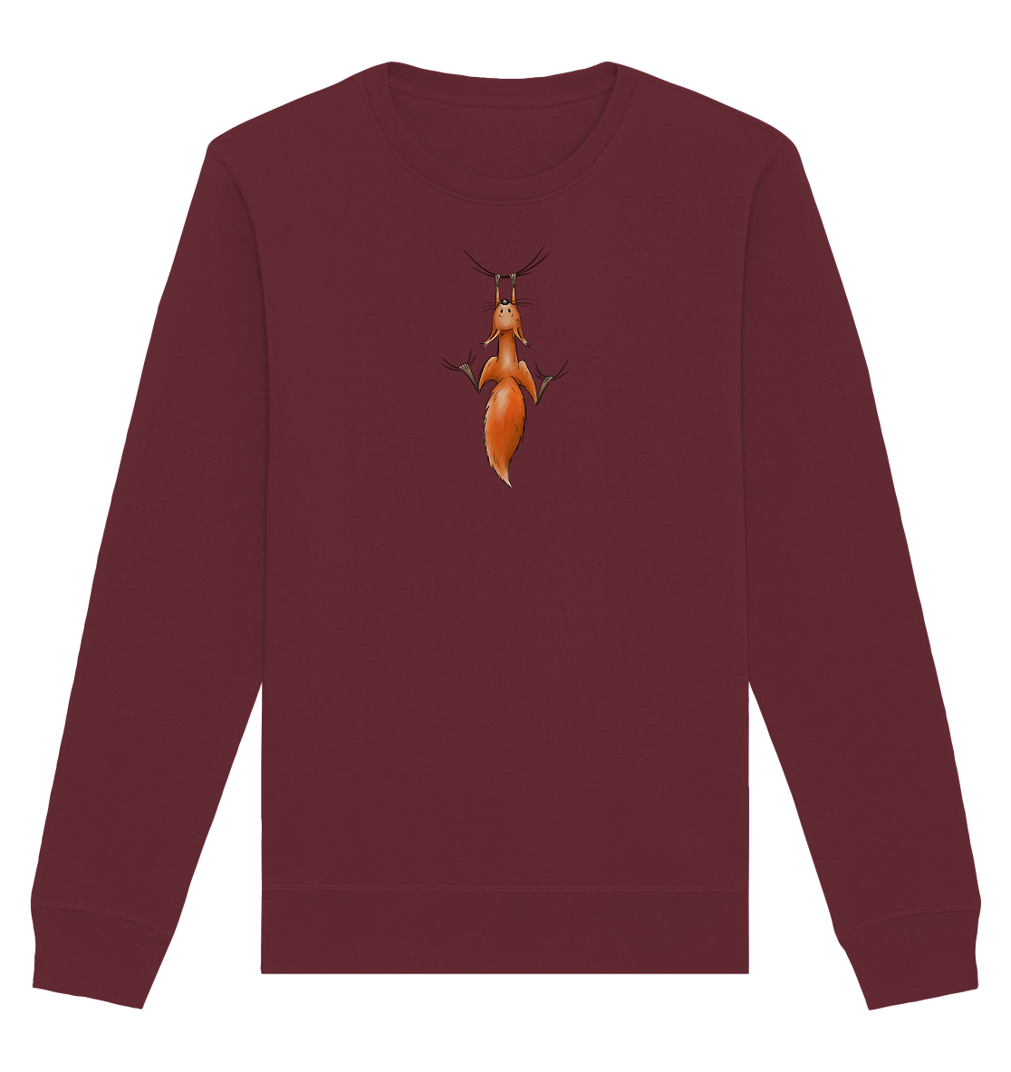 Rotes Eichhörnchen hängt ab - Organic Basic Unisex Sweatshirt