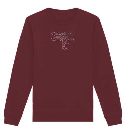 Breite die Flügel aus und flieg los | Libelle - Organic Basic Unisex Sweatshirt
