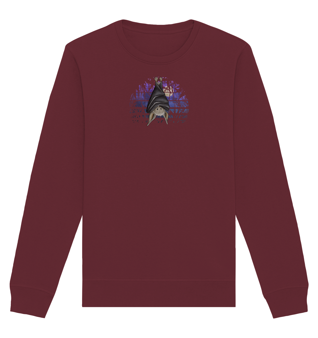 Fledermaus in blauer Nacht - Organic Basic Unisex Sweatshirt