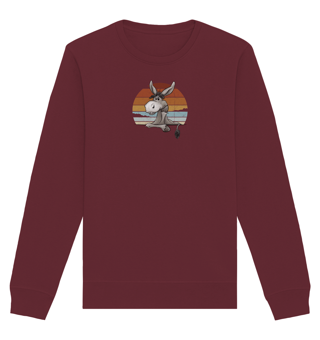 Lässiges Maultier Retro Esel - Organic Basic Unisex Sweatshirt