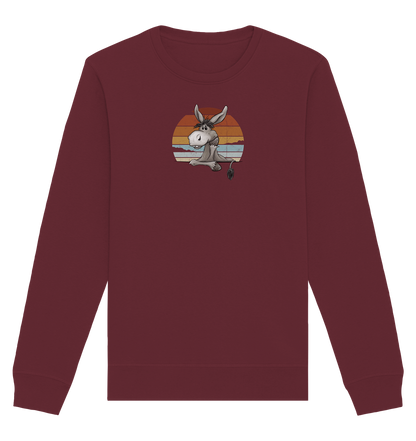 Lässiges Maultier Retro Esel - Organic Basic Unisex Sweatshirt