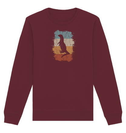 Retro Otter Fischotter Silhouette - Organic Basic Unisex Sweatshirt