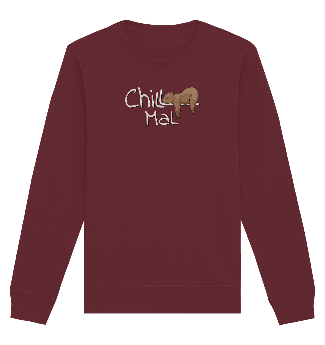 Chill Mal schläfriger Braunbär - Organic Basic Unisex Sweatshirt