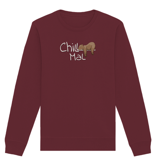 Chill Mal schläfriger Braunbär - Organic Basic Unisex Sweatshirt