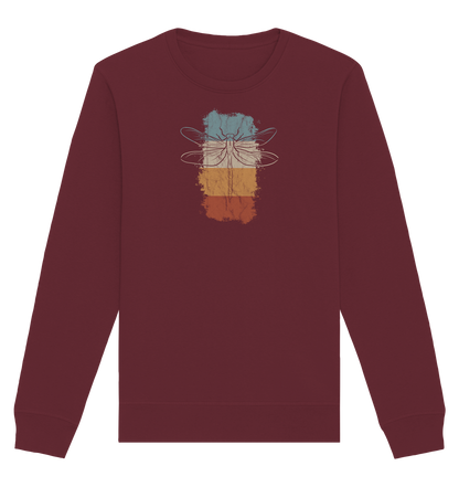 Retro Kunst Libelle | Vintage Dragonfly - Organic Basic Unisex Sweatshirt