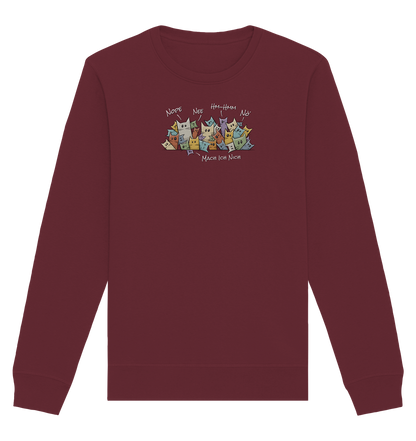 Nope, Nee, Nö Katzen - Organic Basic Unisex Sweatshirt
