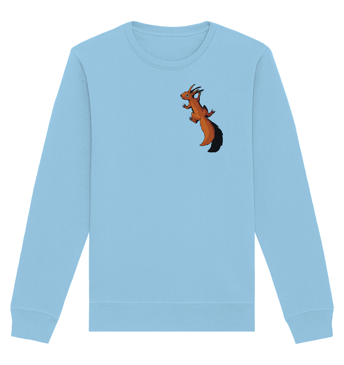 Süßes Eichhörnchen klettert - Organic Basic Unisex Sweatshirt