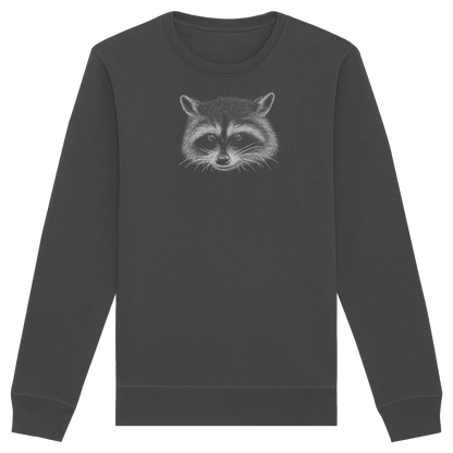 Waschbär Illustration Kritzelkunst - Organic Basic Unisex Sweatshirt