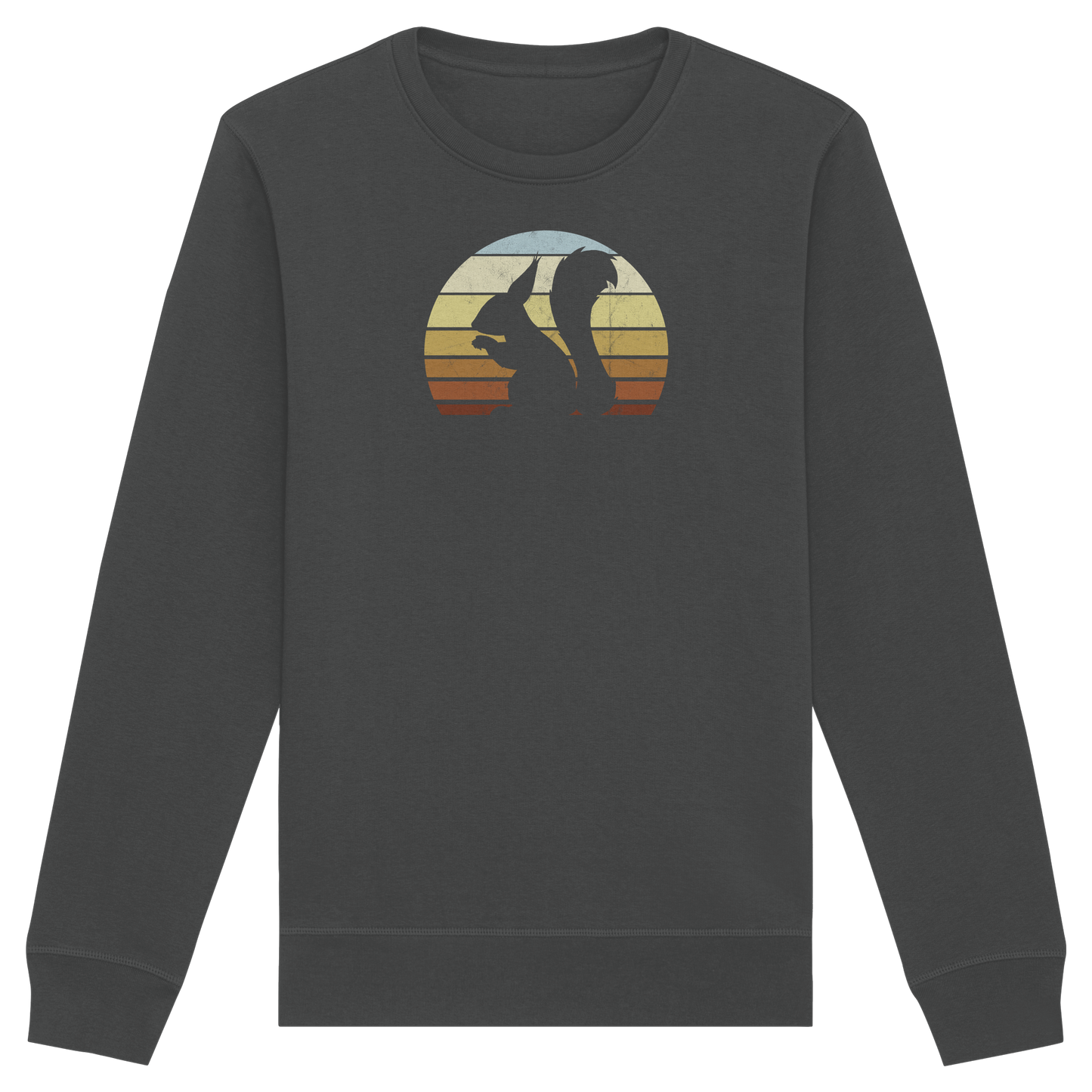 Retro Eichhörnchen Silhouette - Organic Basic Unisex Sweatshirt