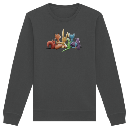 Regenbogen Tiere für Freundschaft, Toleranz und Vielfalt - Organic Basic Unisex Sweatshirt
