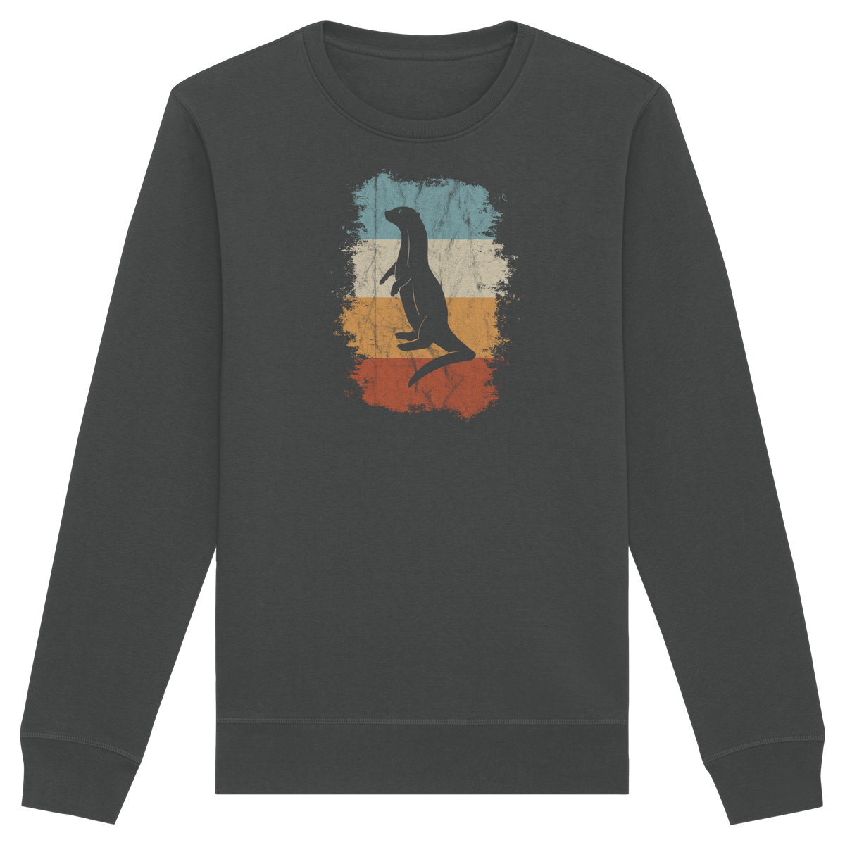 Retro Otter Fischotter Silhouette - Organic Basic Unisex Sweatshirt