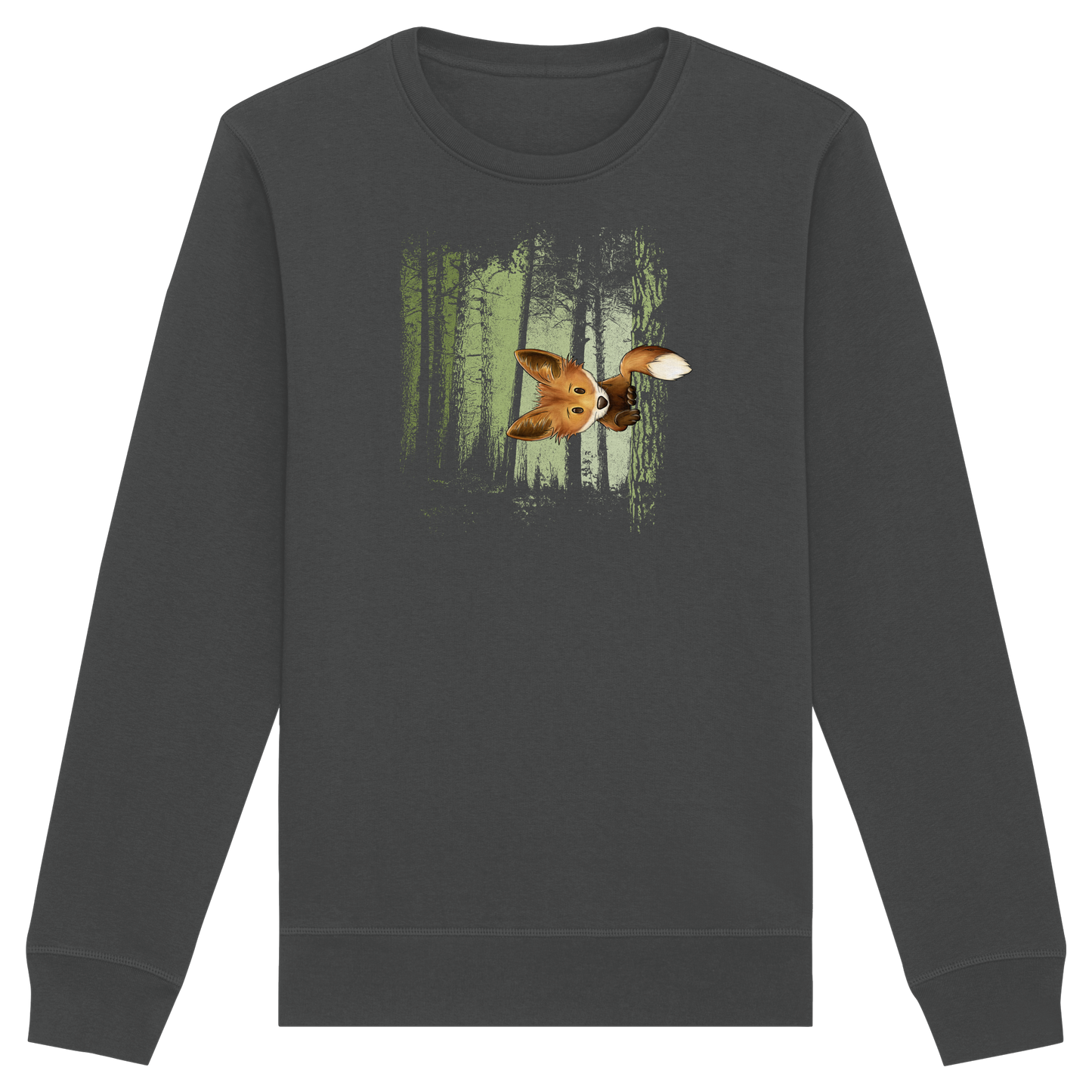 Fuchs im Zwielicht-Wald - Organic Basic Unisex Sweatshirt