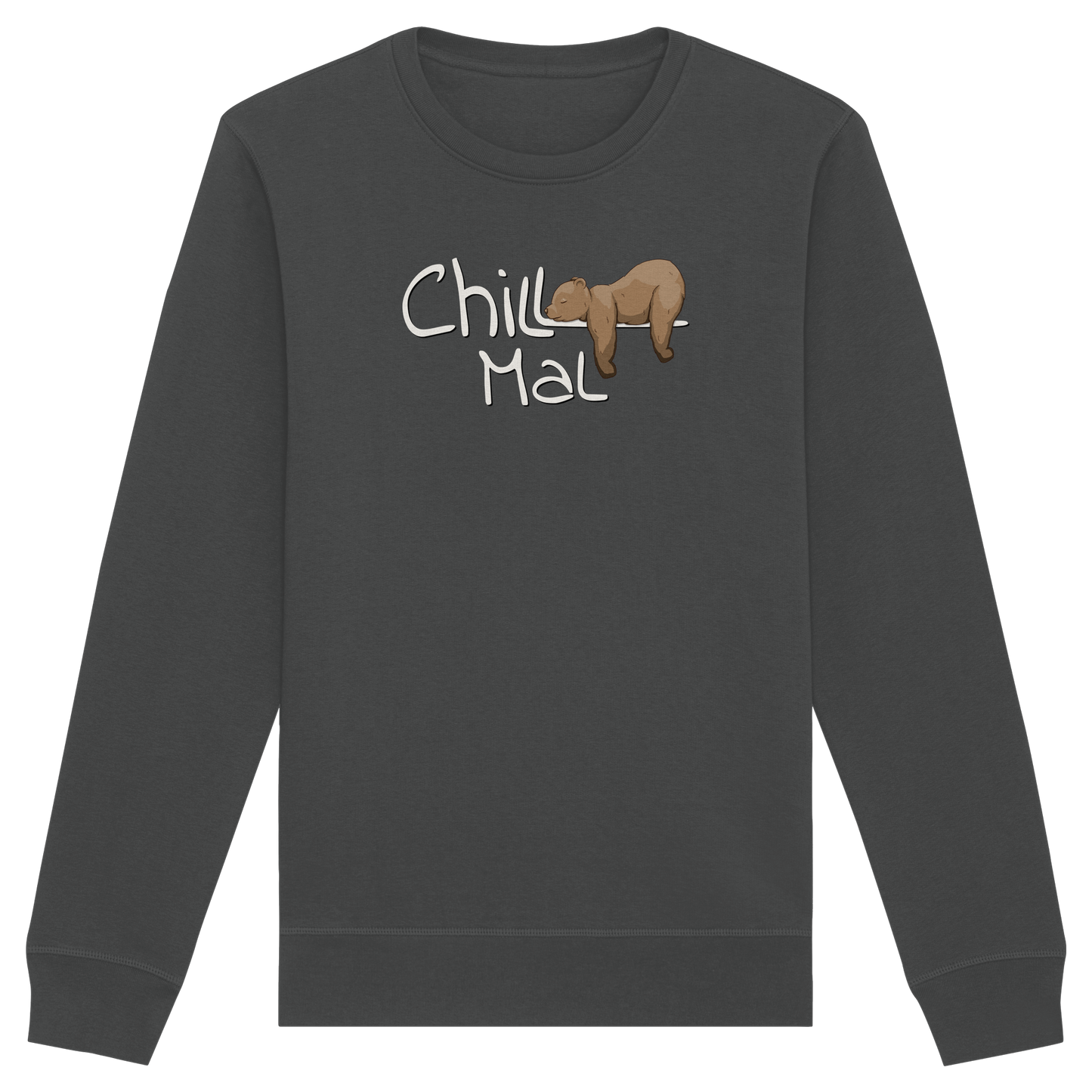 Chill Mal schläfriger Braunbär - Organic Basic Unisex Sweatshirt
