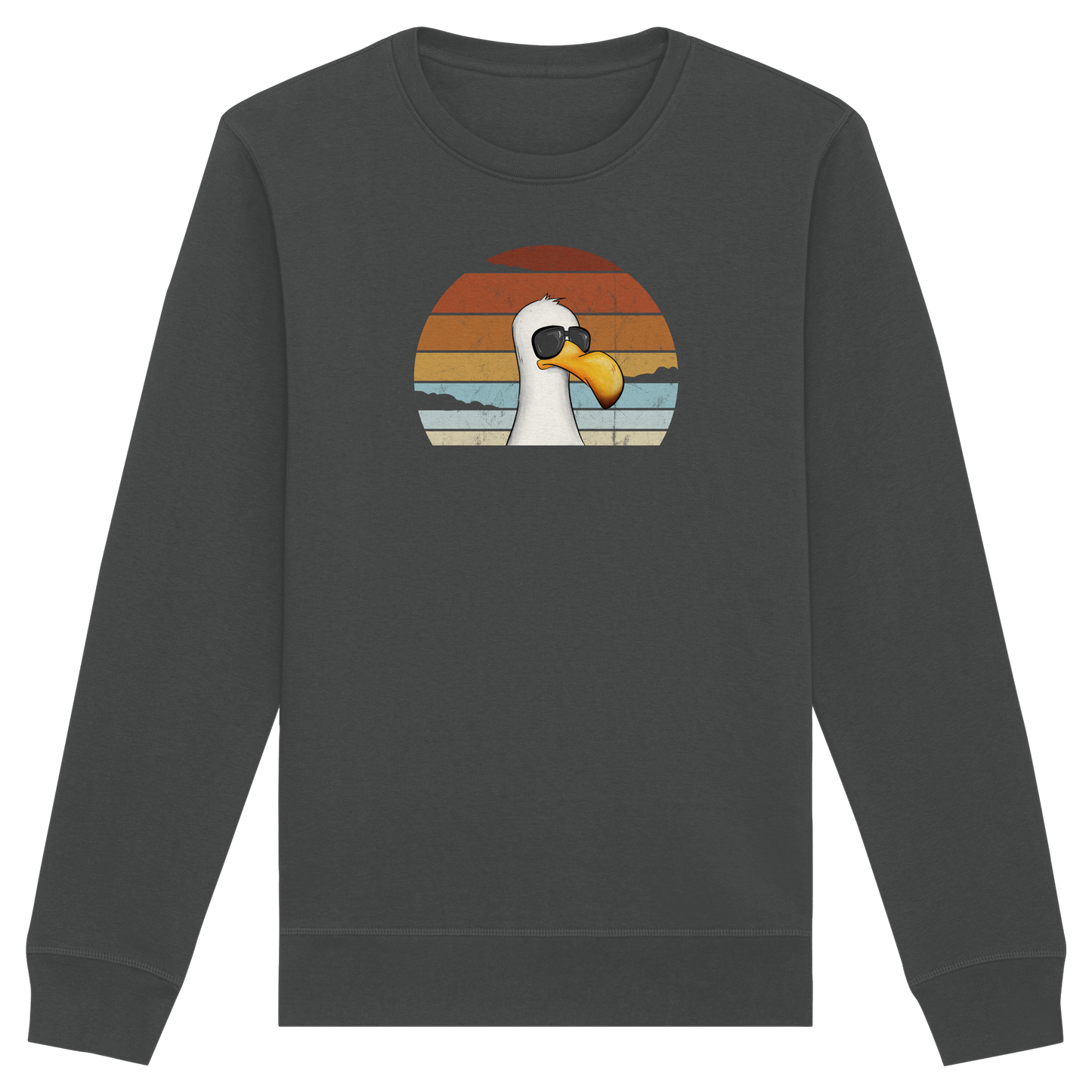 Cool lässige Retro Möwe - Organic Basic Unisex Sweatshirt