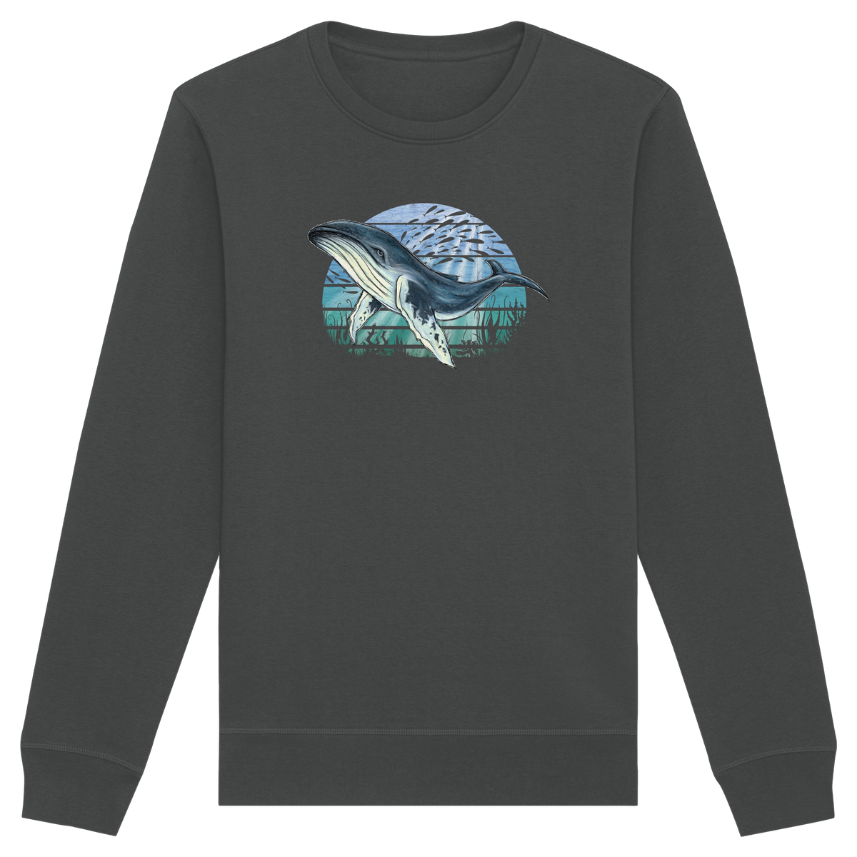 Retro Unterwasser Buckelwal - Organic Basic Unisex Sweatshirt