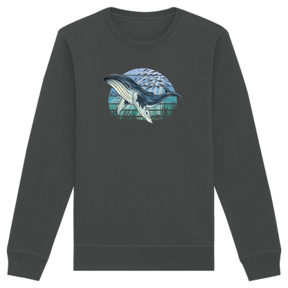 Retro Unterwasser Buckelwal - Organic Basic Unisex Sweatshirt