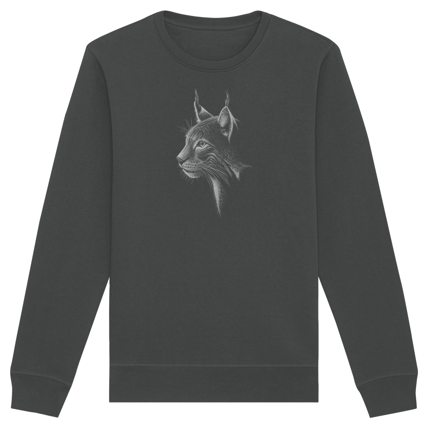 Luchs Kritzelkunst Wildkatze Illustration - Organic Basic Unisex Sweatshirt