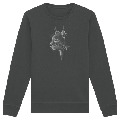 Luchs Kritzelkunst Wildkatze Illustration - Organic Basic Unisex Sweatshirt