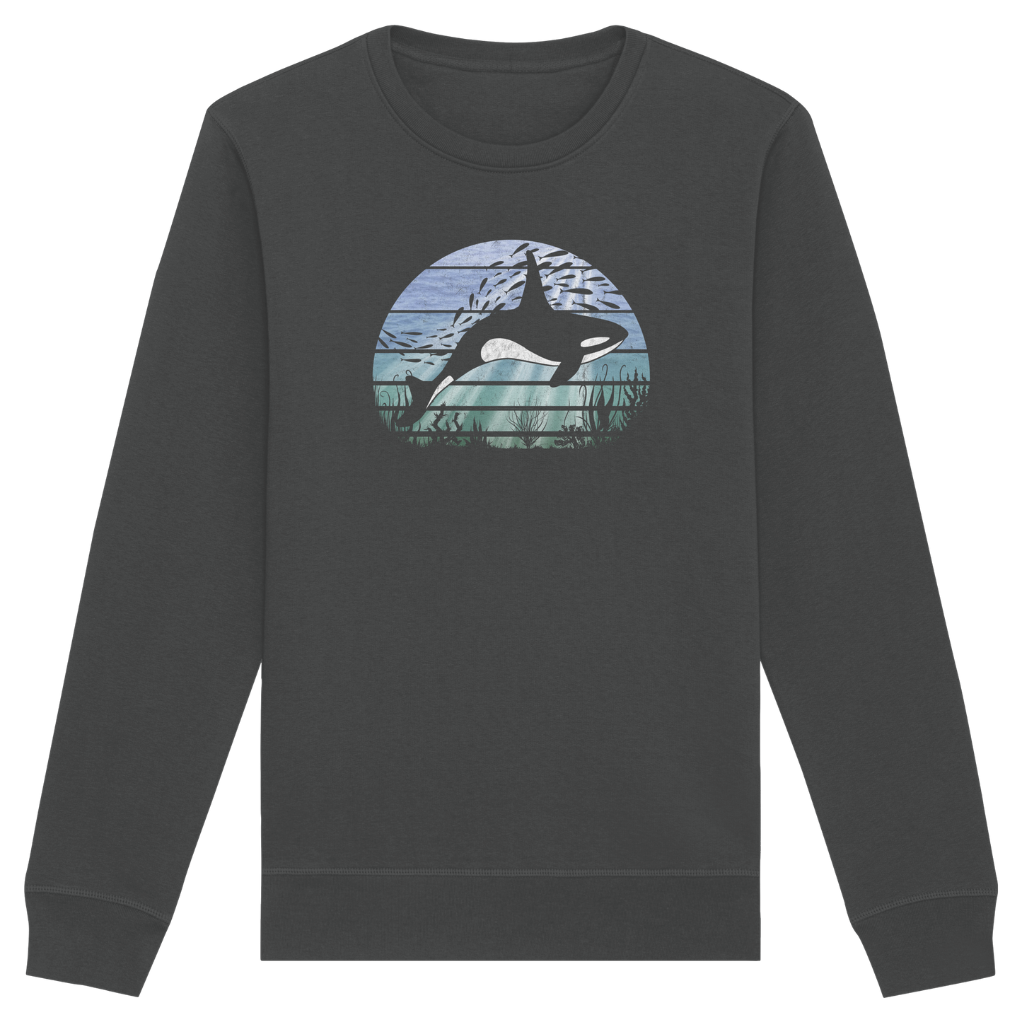 Retro Tiefsee Schwertwal Orca - Organic Basic Unisex Sweatshirt