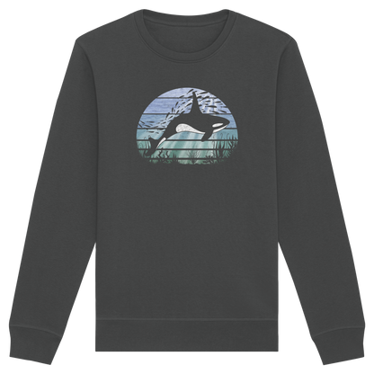 Retro Tiefsee Schwertwal Orca - Organic Basic Unisex Sweatshirt