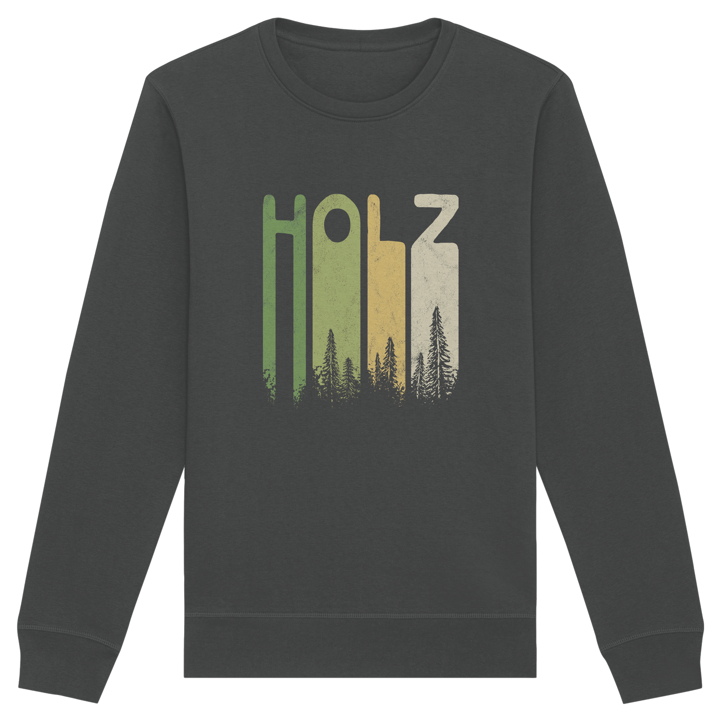 Holz Retro Wald Schriftzug - Organic Basic Unisex Sweatshirt