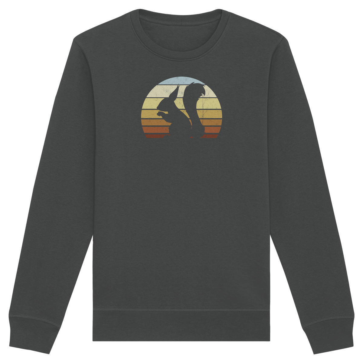 Retro Eichhörnchen Silhouette - Organic Basic Unisex Sweatshirt