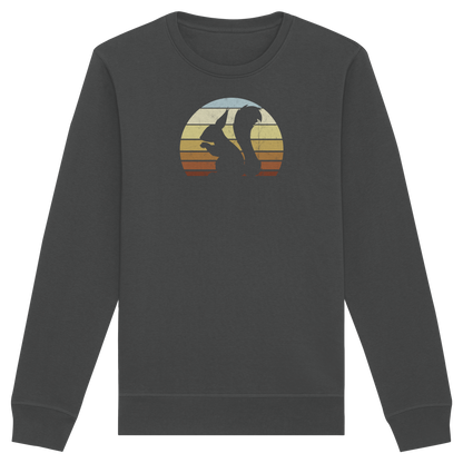 Retro Eichhörnchen Silhouette - Organic Basic Unisex Sweatshirt