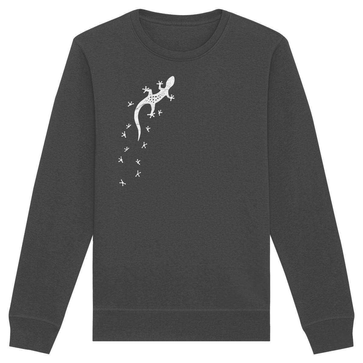 Gecko Eidechse Silhouette hell - Organic Basic Unisex Sweatshirt